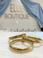 gold bangle bracelet mid size