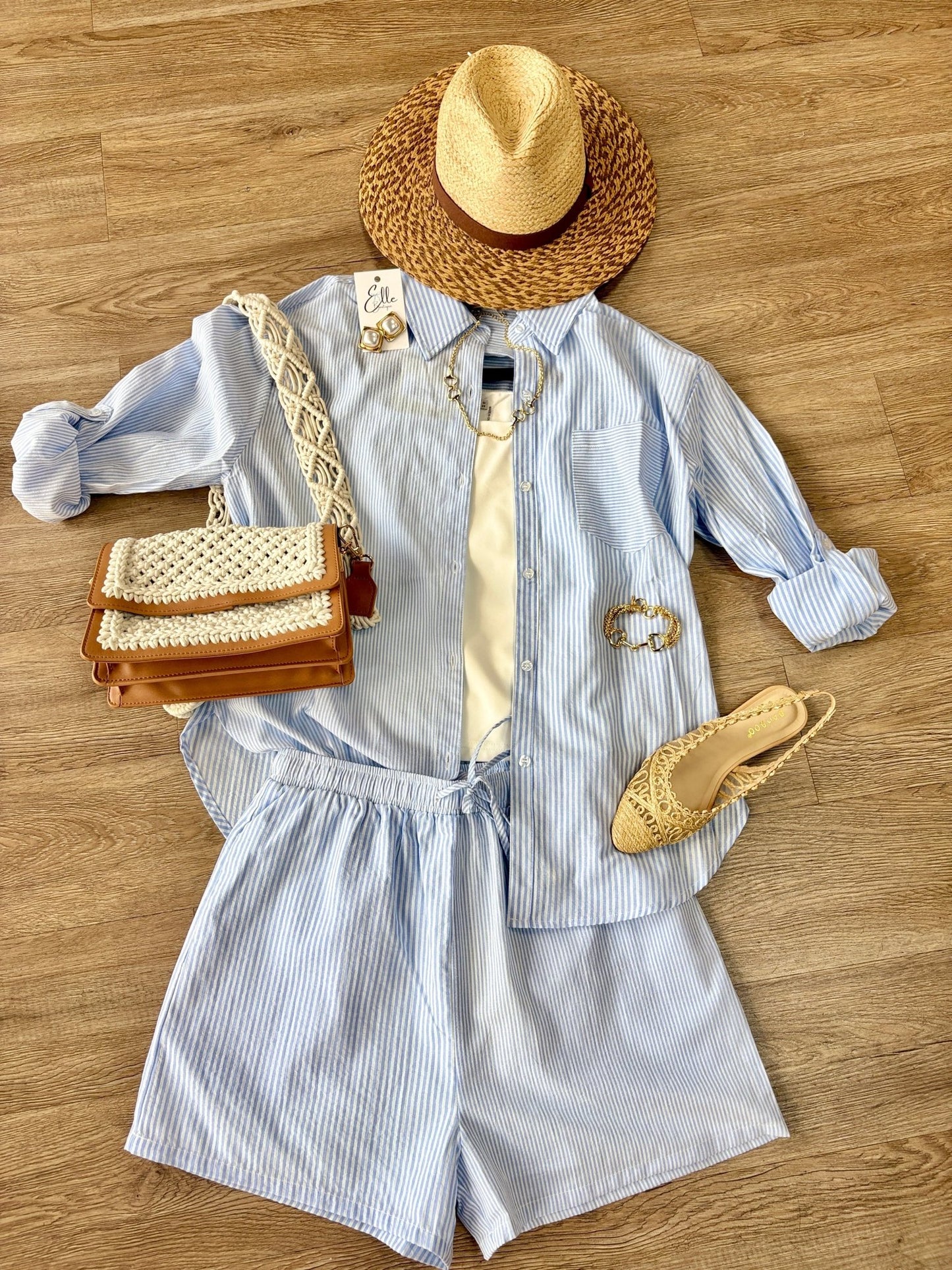 Hampton Stripe Two-Piece Lounge Set - ElleBoutiqueZachary