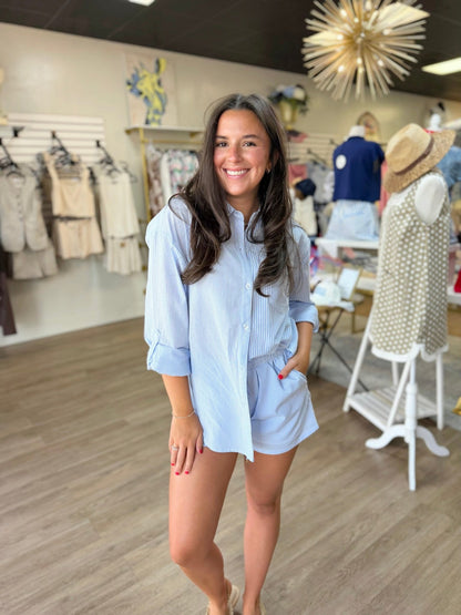 Hampton Stripe Two-Piece Lounge Set - ElleBoutiqueZachary