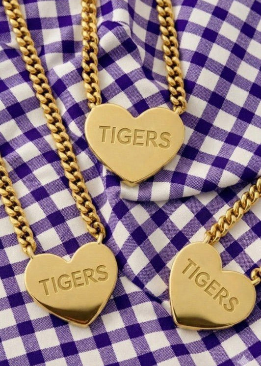 Heart of a Tiger Gold Necklace - ElleBoutiqueZachary