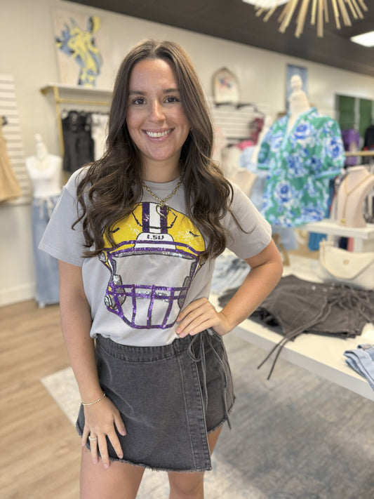 4th Down Sequin Tee