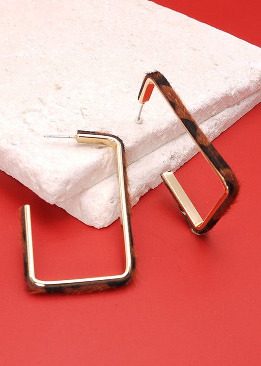 Leopard Hoop Earrings - ElleBoutiqueZachary