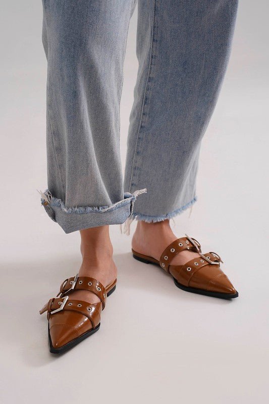 Mahryn Mule - Camel - ElleBoutiqueZachary