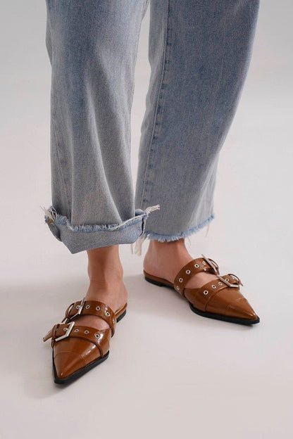 Mahryn Mule - Camel - ElleBoutiqueZachary