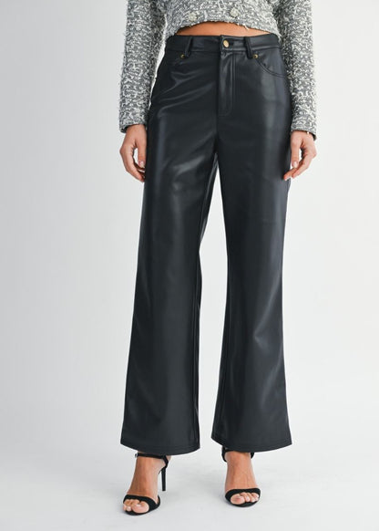 Miley Pants-Black Leather