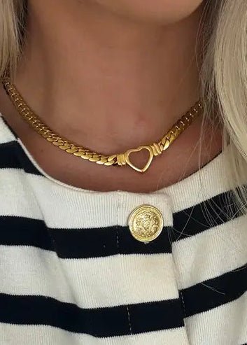 OPEN HEART NECKLACE - ElleBoutiqueZachary