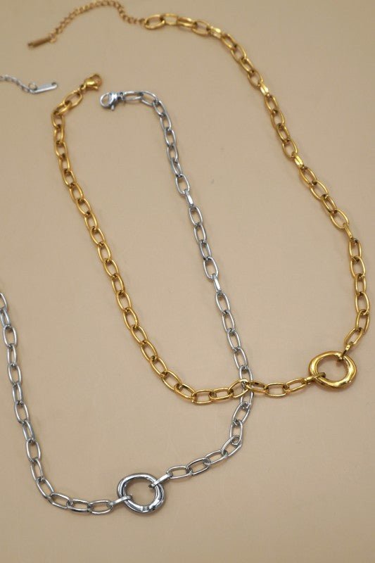 Oval Link Necklace - ElleBoutiqueZachary