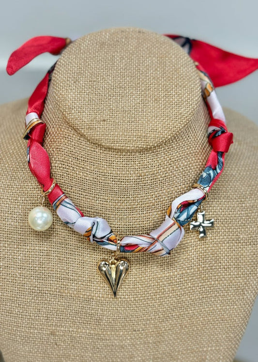 Parisian Charm Scarf Necklace - ElleBoutiqueZachary