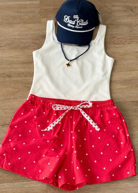 Patriotic Polka Dot Lounge Shorts - ElleBoutiqueZachary