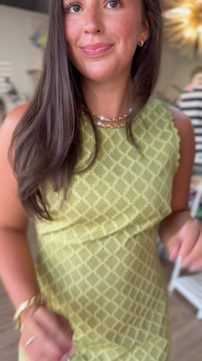 Olive Grove Textured Pocket Mini Dress