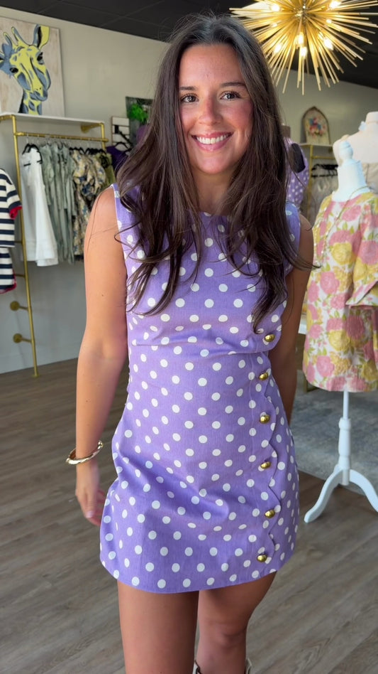 Scalloped Sweetheart Polka Dot Romper