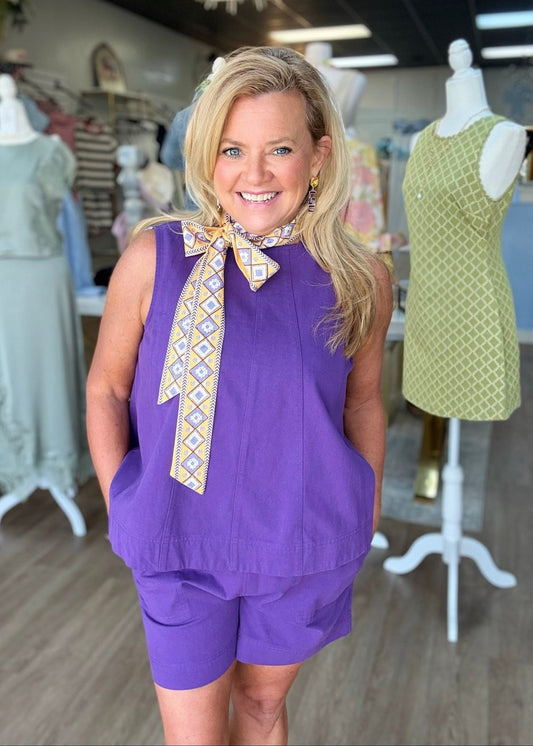 Purple Reign Gameday Twill Set - ElleBoutiqueZachary