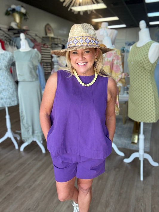 Purple Reign Gameday Twill Set - ElleBoutiqueZachary