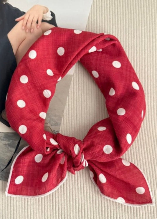 Red Polka Dot Scarf - ElleBoutiqueZachary