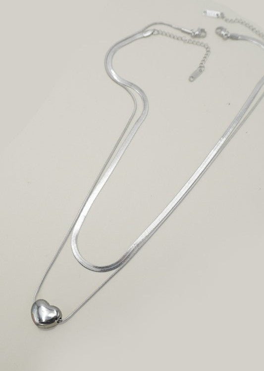 Silver Heart Stack - ElleBoutiqueZachary
