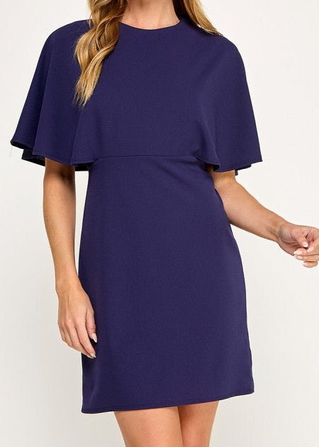Sophisticated Sass - Navy Mini Dress - ElleBoutiqueZachary