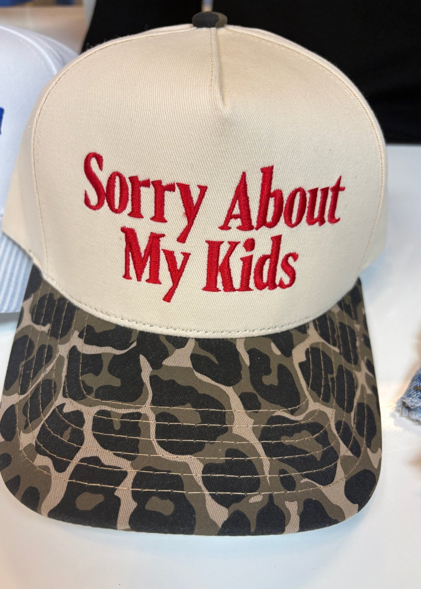 Sorry About My Kids Leopard Trucker Cap - ElleBoutiqueZachary