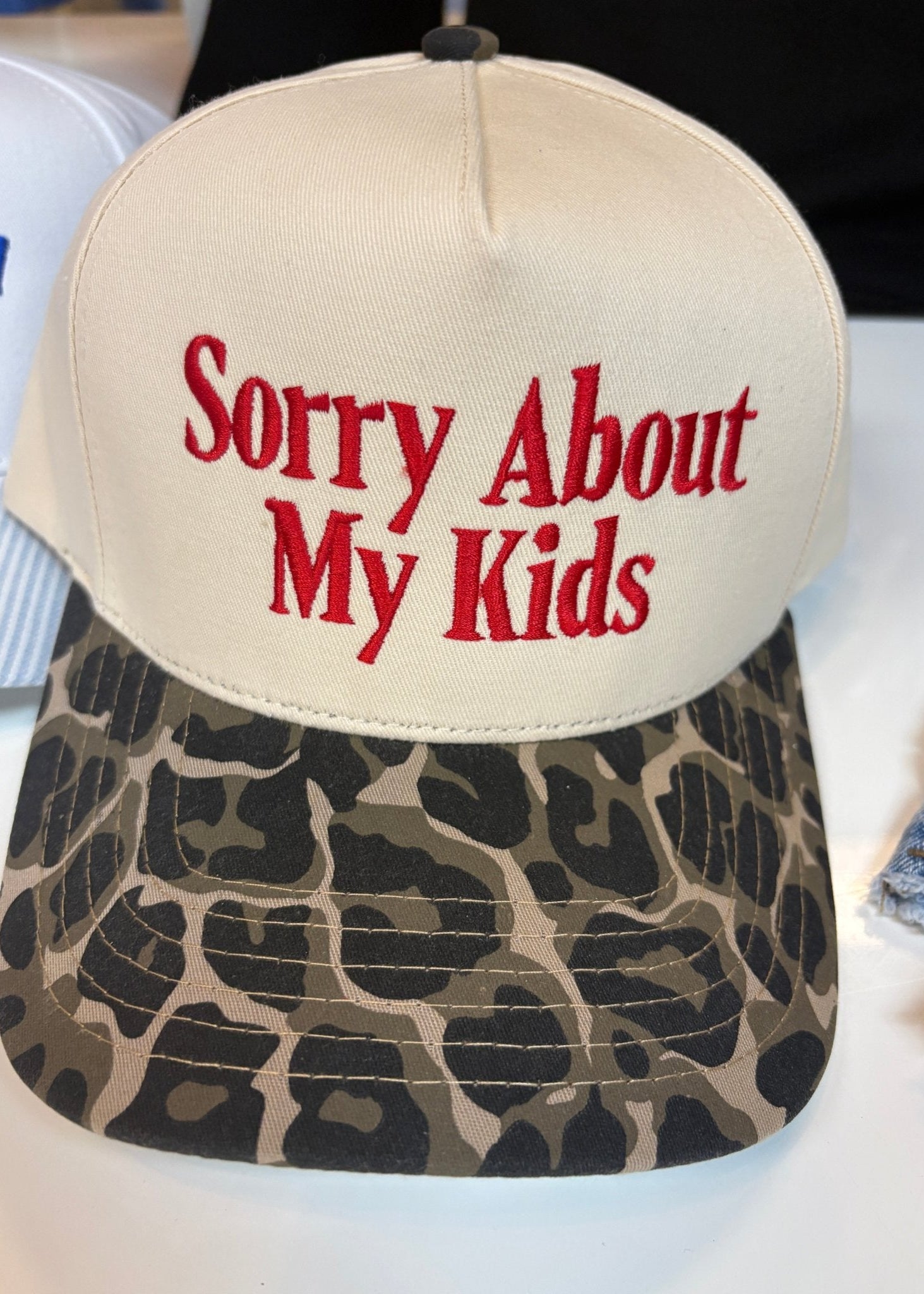 Sorry About My Kids Leopard Trucker Cap - ElleBoutiqueZachary