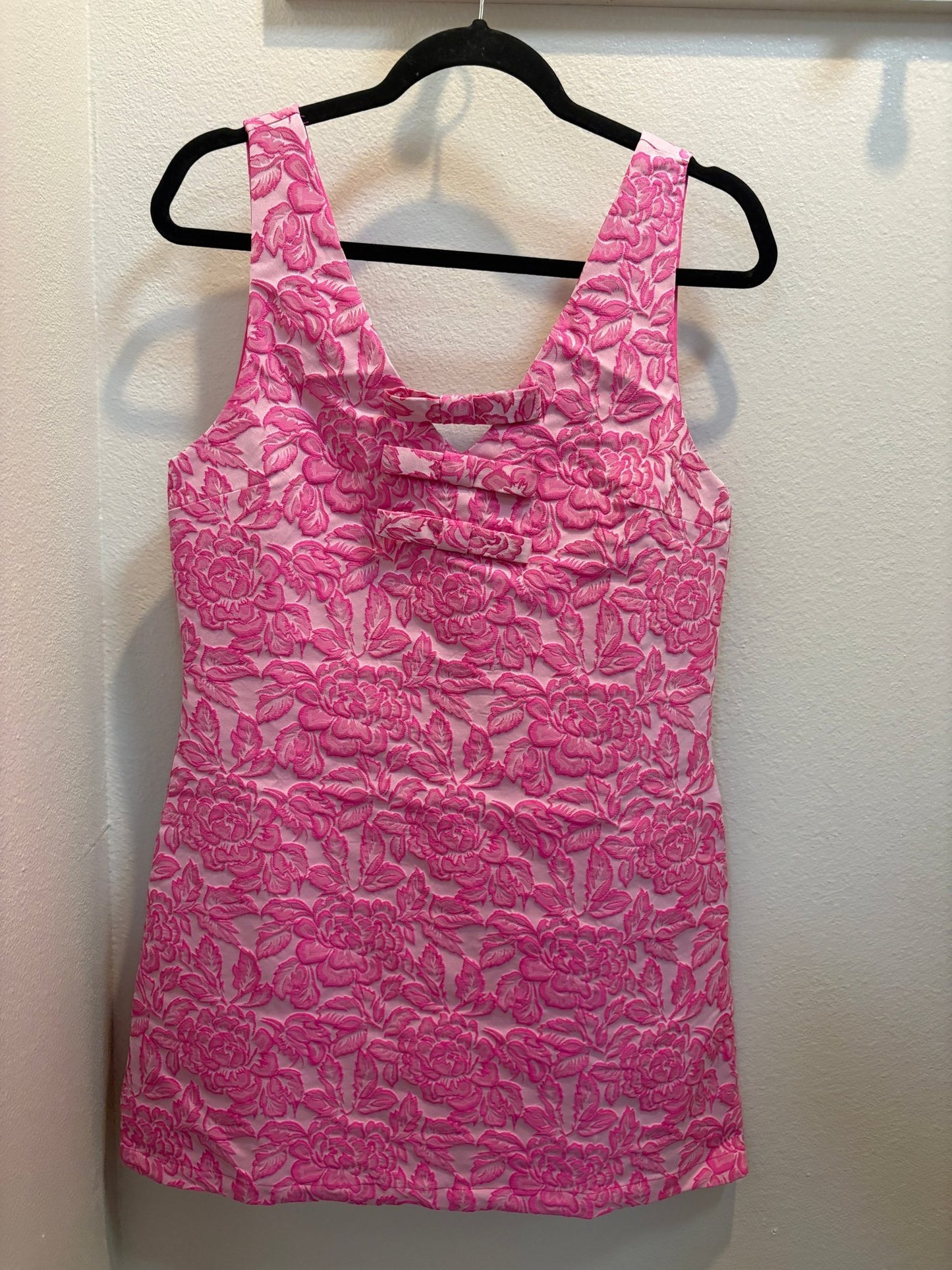 Southern Belle Bow Mini Dress – Hot Pink Floral - ElleBoutiqueZachary