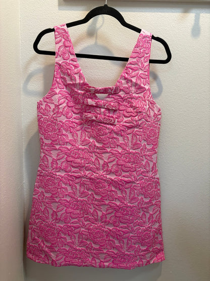 Southern Belle Bow Mini Dress – Hot Pink Floral - ElleBoutiqueZachary