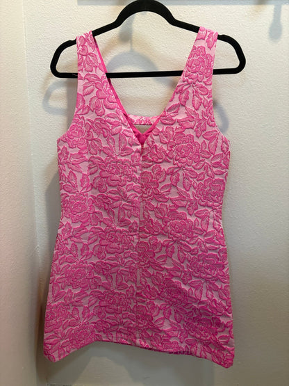 Southern Belle Bow Mini Dress – Hot Pink Floral - ElleBoutiqueZachary