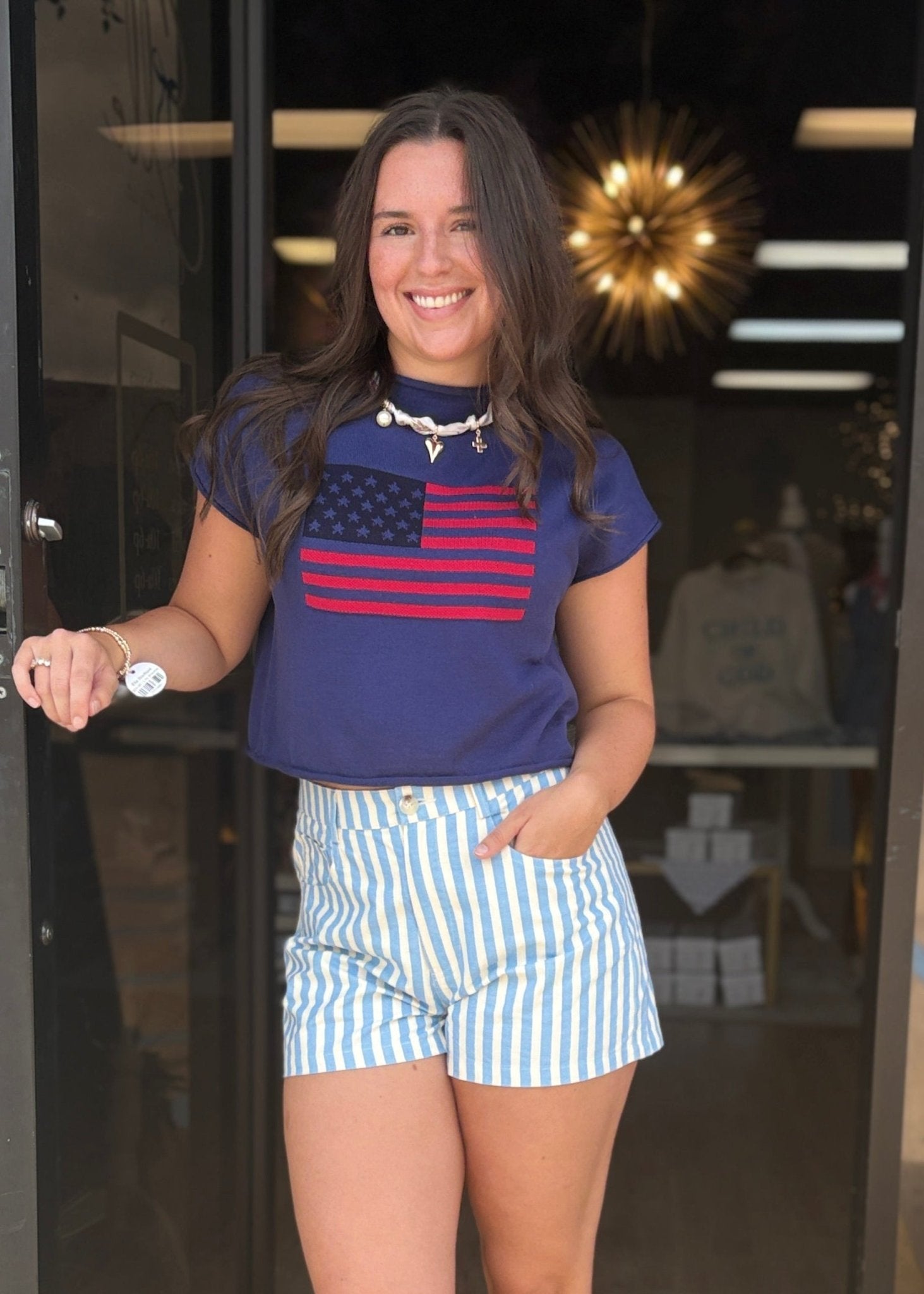 Stars, Stripes & Sass USA Flag Sweater - ElleBoutiqueZachary
