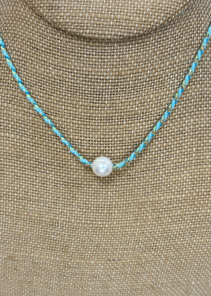 Summer Pearl Braided Necklace - ElleBoutiqueZachary