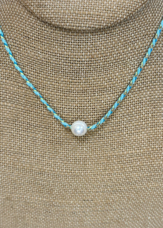 Summer Pearl Braided Necklace - ElleBoutiqueZachary