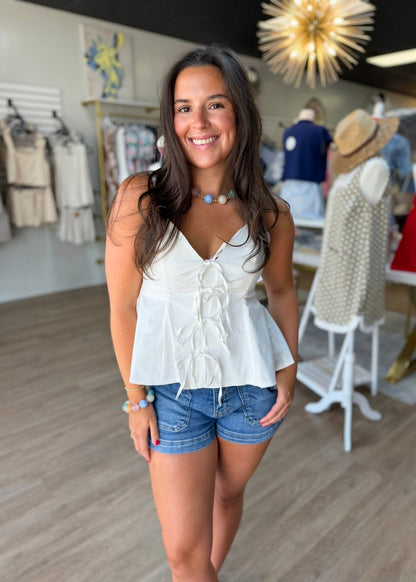 Summer Romance White Babydoll Top - ElleBoutiqueZachary