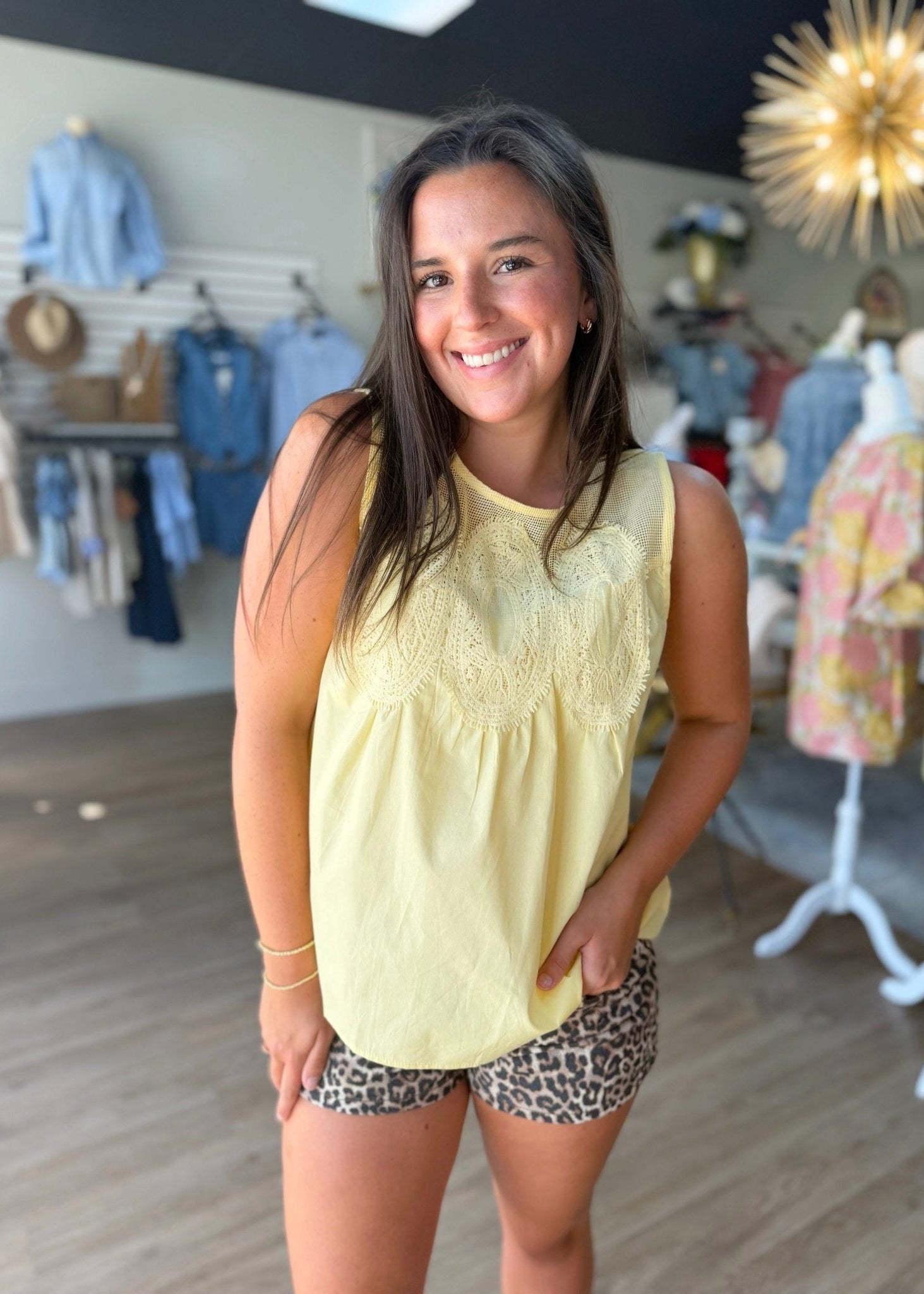 Sunday Sunshine Lace Top - ElleBoutiqueZachary