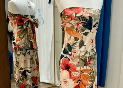 Sunset Palms Tropical Strapless Maxi Dress - ElleBoutiqueZachary