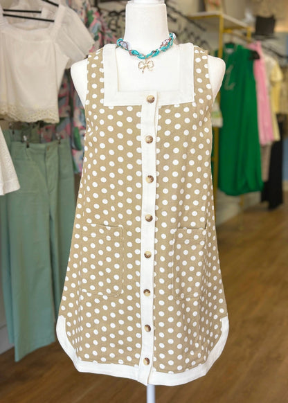 Sweet Tea Polka Dot Denim Dress - ElleBoutiqueZachary