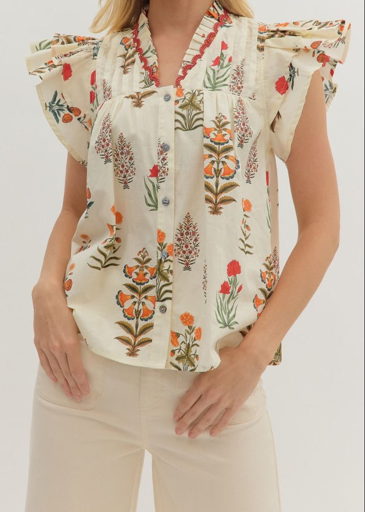 Kaye Blouse-Floral