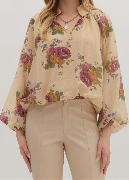 Rose Blouse-Cream
