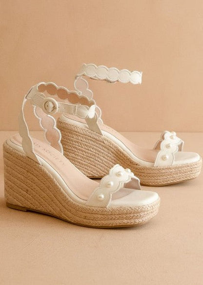 The Catalina - Scalloped Espadrille Wedge - ElleBoutiqueZachary