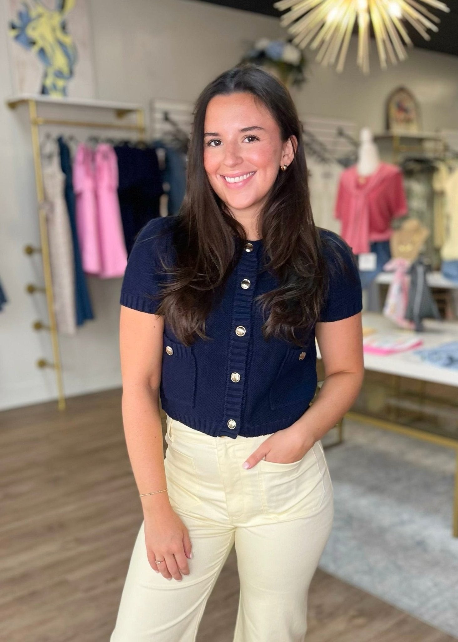 The Hampton Cardigan – Navy - ElleBoutiqueZachary