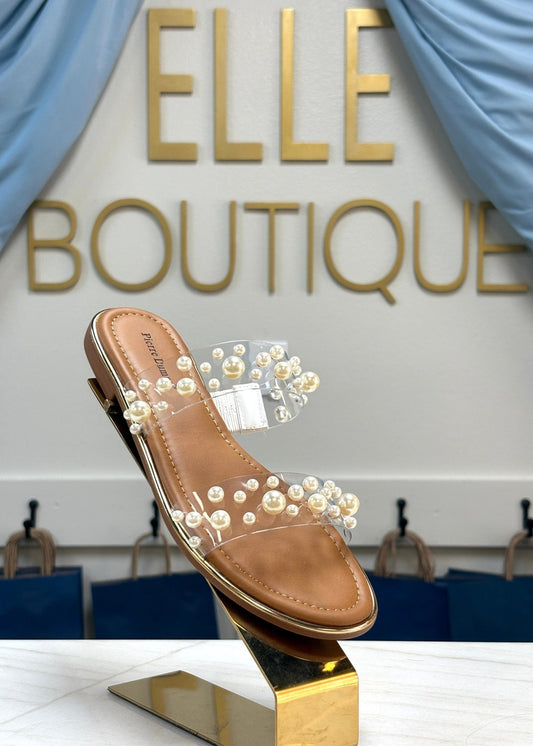The Pearl Luxe Clear Strap Sandal - ElleBoutiqueZachary