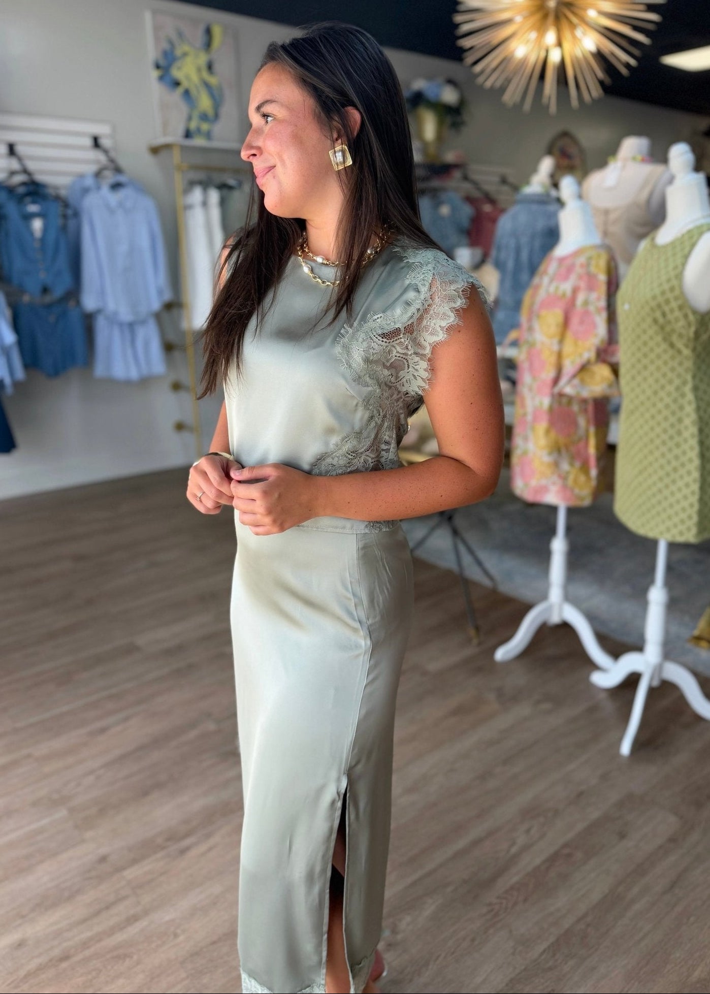 The Sage Serenity Satin Maxi Dress - ElleBoutiqueZachary