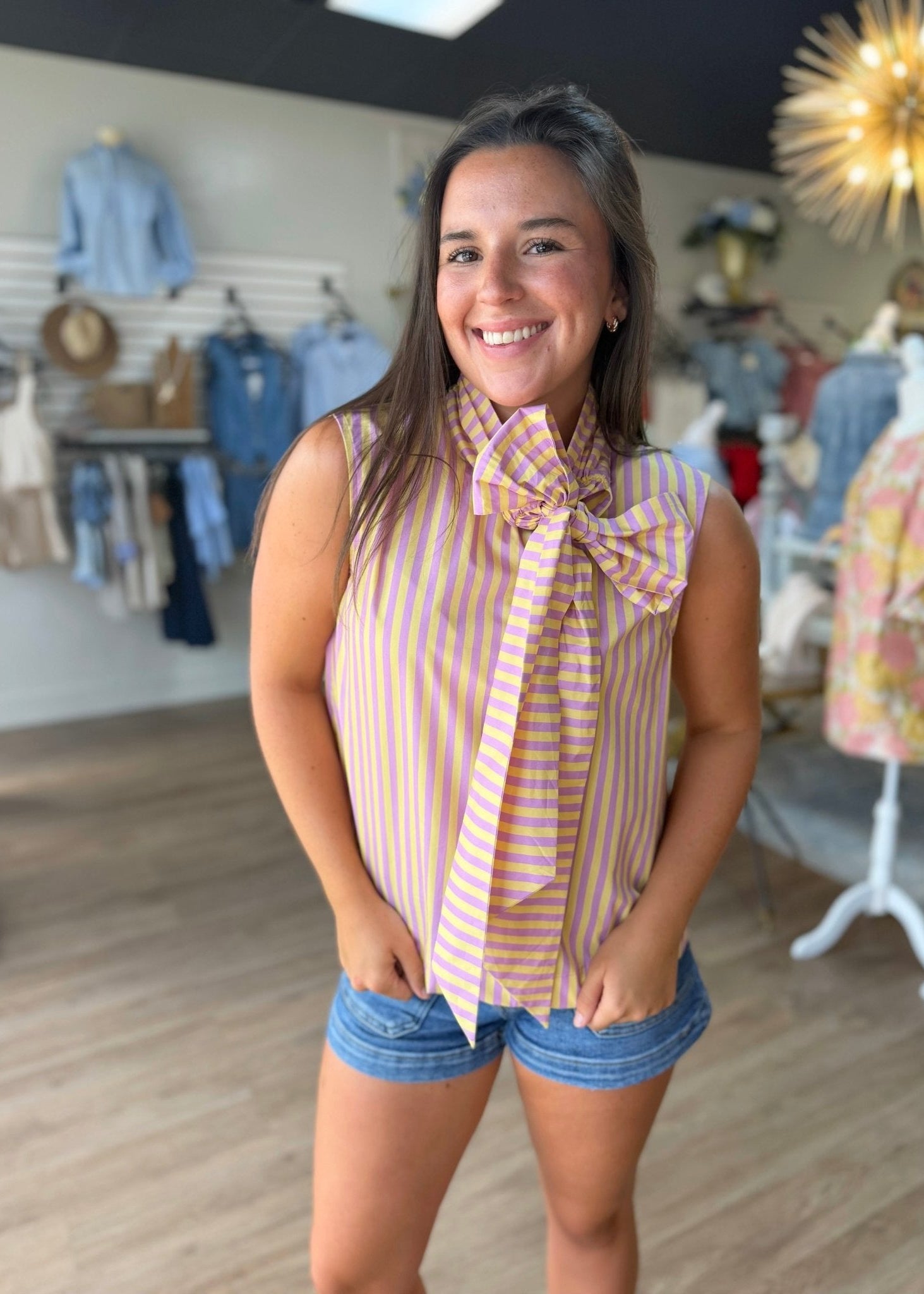 The Tiger Tail Bow Blouse - ElleBoutiqueZachary