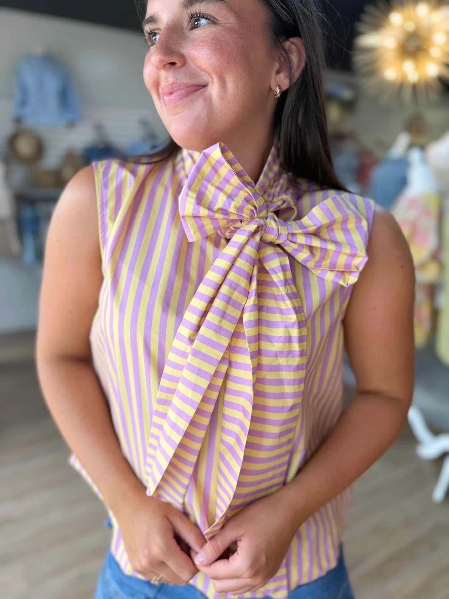 The Tiger Tail Bow Blouse - ElleBoutiqueZachary