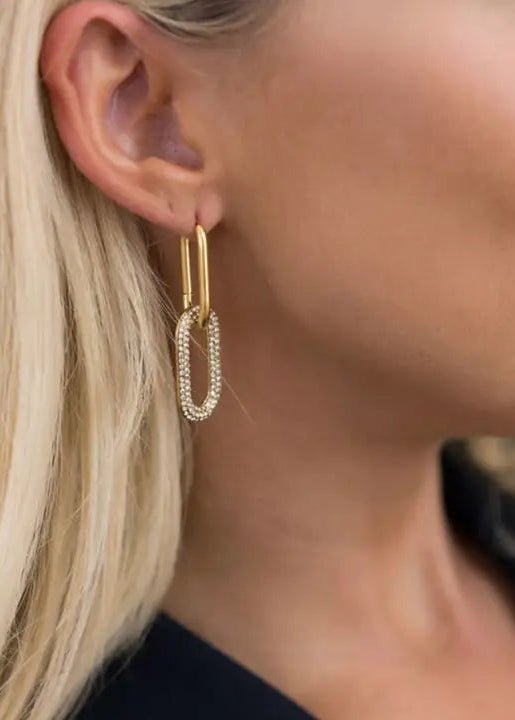 Two Tiered Dangle Earrings - ElleBoutiqueZachary
