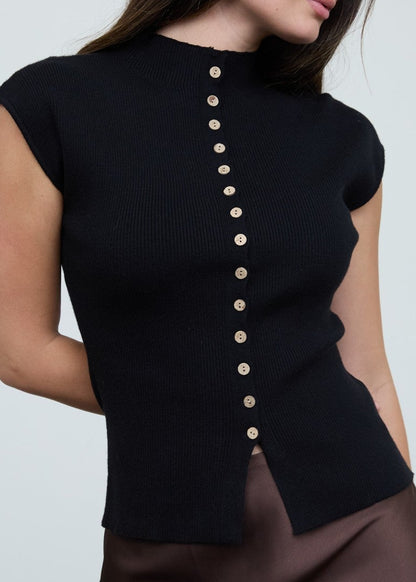 The Sloane Button Sweater Top