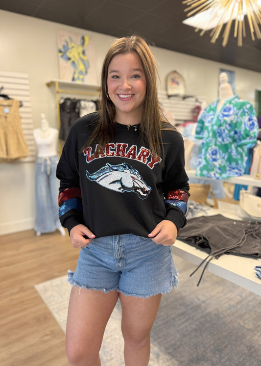 Zachary Broncos Sequin Sweatshirt